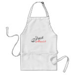Just Married (Red and Black) aprons