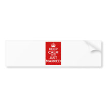 Just Married Red Bumper Sticker