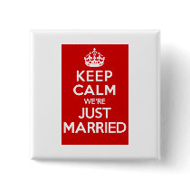 Just Married Red Pin