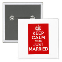 Just Married Red Pin