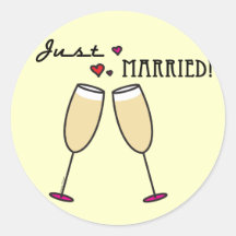 Just Married Stickers