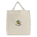 JUST MARRIED Tote Bag embroidered bags