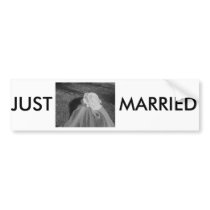 JUST MARRIED - Wedding Bumper Sticker