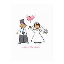 Just Married! Wedding Couple Mini Save-the-Date Business Card