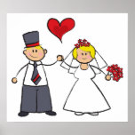 Just Married! Wedding Couple Poster posters