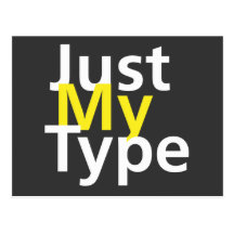 Just My Type Post Cards