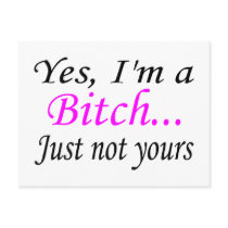 Just Not Your Bitch Postcards