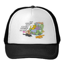 Just One Cat Short Of Being A Crazy Cat Lady Trucker Hat