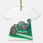 just past the line touchdown christmas ornament
