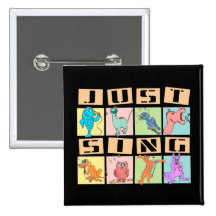 Just Sing Animals Button