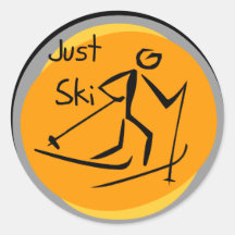 Just Ski T-shirts and Gifts Stickers