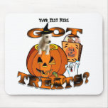 Just Too Cute Westie Puppy, Peeking Out of Pumpkin Mousepads