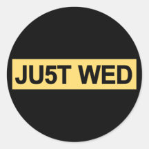Just Wed - William & Kate Royal Wedding Round Sticker