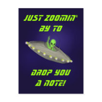 Just zoomin'by to drop you a note - postcard