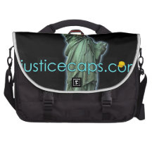 Justice Caps: Justice Means Living Free Laptop Computer Bag