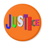 Justice in Colour Round Magnet B