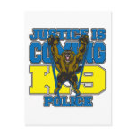 Justice is Coming K9 Police postcards
