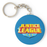 Justice League Name and Shield Logo keychains