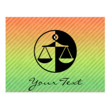 Justice Scales Postcard