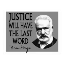 Justice will have the last word post cards