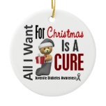 Juvenile Diabetes All I Want Christmas Ornaments