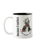 Juvenile Diabetes Flower Ribbon 3 Coffee Mugs
