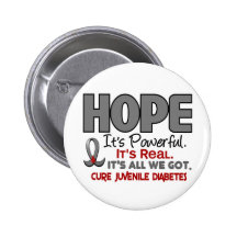 Juvenile Diabetes HOPE 1 Button
