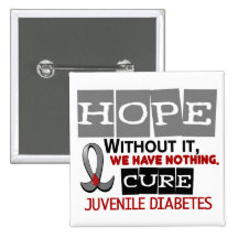 Juvenile Diabetes HOPE 2 Button
