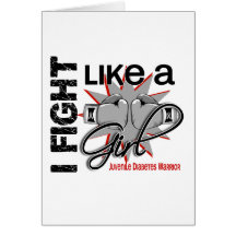 Juvenile Diabetes I Fight Like A Girl 13.2 Greeting Cards