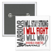 Juvenile Diabetes Warrior Pins