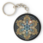 K150  Gold n Blue Keychain
