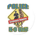 K9 Criminals Beware stickers