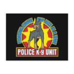 K9 Doberman Bite postcards