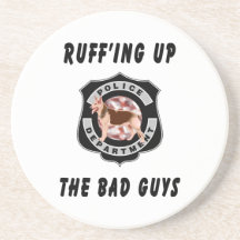 K9 Police Dog Drink Coasters