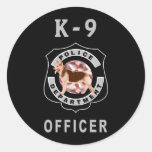 K9 Police Round Stickers