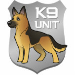 K9 Unit Cartoon German Shepherd photo sculptures