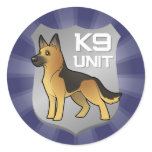 K9 Unit Cartoon German Shepherd stickers