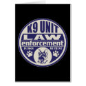 K9 Unit In Dogs We Trust Blue cards