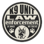 K9 Unit In Dogs We Trust stickers