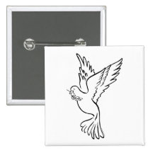 K - Dove of Peace Button