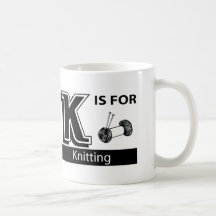 K Is For Knitting Mugs