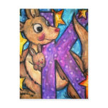 K is Kangaroo postcards
