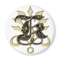 K monogram magnet