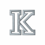 "K" Small Athletic Letter Embroidered Hoodie