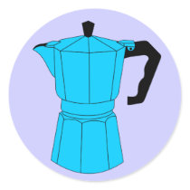 ka Espresso Coffee Pot Round Sticker