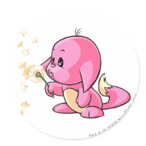 Kacheek Pink stickers