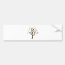 kahler Baum bare tree Auto Aufkleber