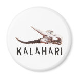 Kalahari desert, antelope skull in dry Africa sand magnets