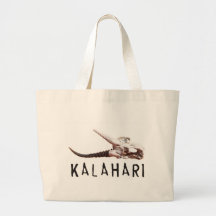 Kalahari desert in Africa: Dead antelope skull Bags