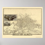Kalamazoo, MI Panoramic Map - 1908 posters